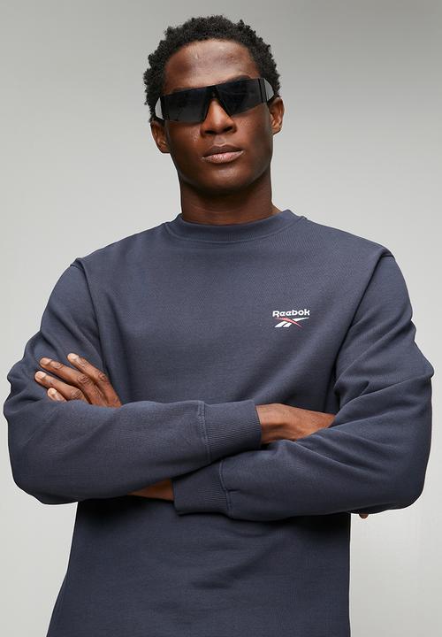Reebok - ID small logo crew sweatshirt - vector navy