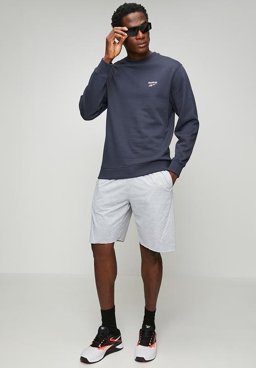 Reebok - ID small logo crew sweatshirt - vector navy