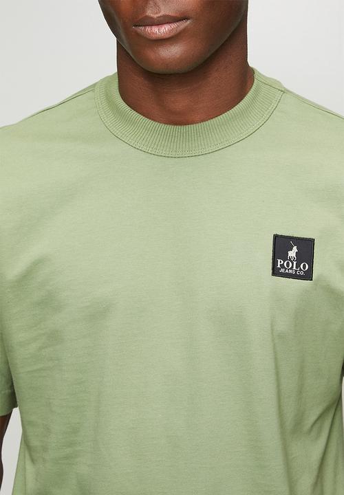 POLO - Mens pjc overdyed logo tee - green