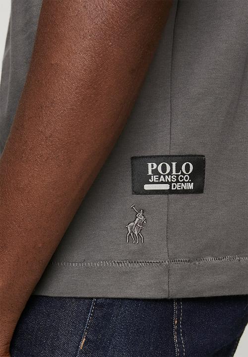 POLO - Mens pjc washed logo tee - grey