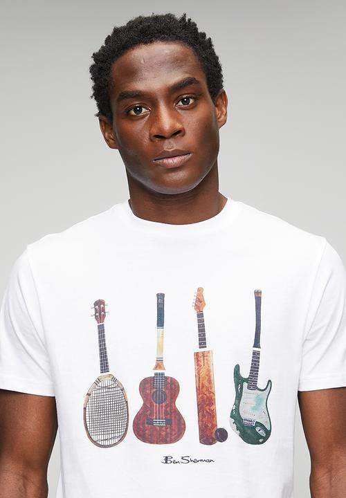 Ben Sherman - Jumble Guitar Tee Shirt - White