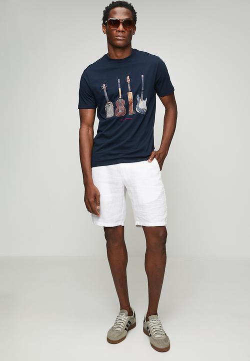 Ben Sherman - Jumble Guitar Tee Shirt - Navy