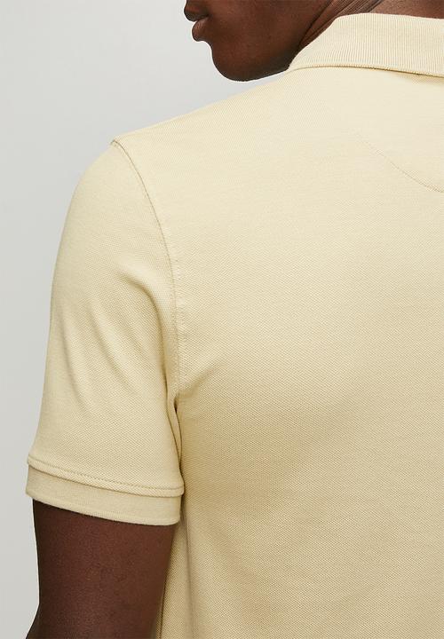 POLO - Mens essential pique short sleeve golfer - beige