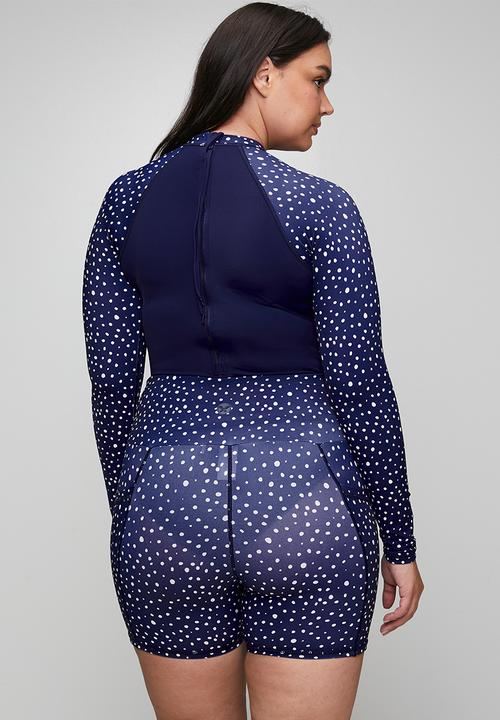 Lizzy - Plus ladies basic bike short - navy whale shark