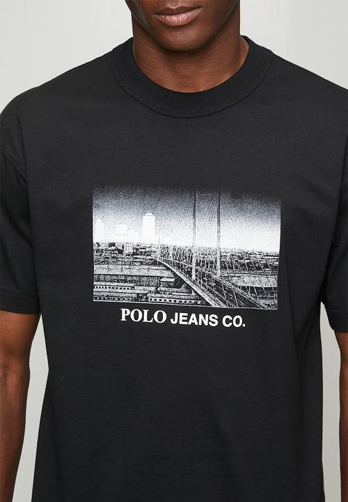 POLO - MENS PJC CITY SCAPE GRAPHIC TEE - Black