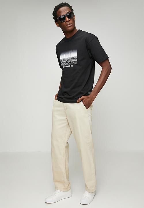 POLO - MENS PJC CITY SCAPE GRAPHIC TEE - Black