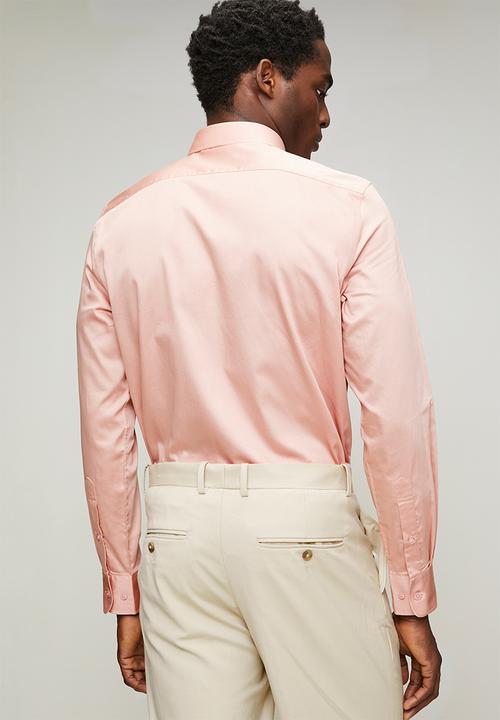 POLO - MENS LS PLAIN SHIRT - Pink