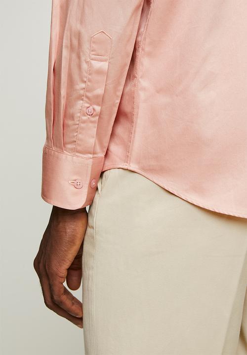 POLO - MENS LS PLAIN SHIRT - Pink