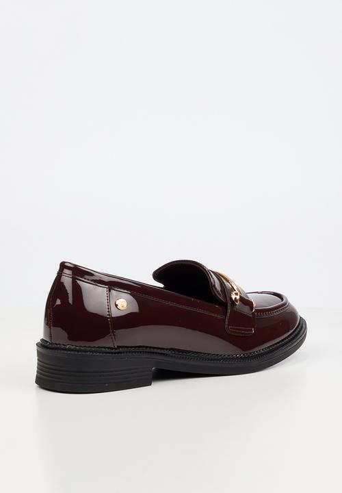 Miss Black - Lizi 2 gold trim loafer - chocolate