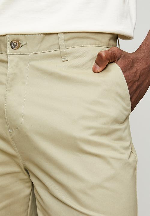 POLO - MENS ESSENTIAL COTTON CHINO SHORTS - Green