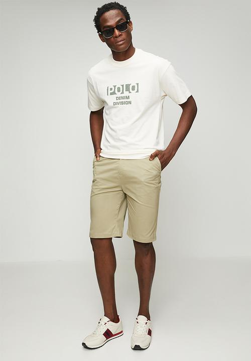 POLO - MENS ESSENTIAL COTTON CHINO SHORTS - Green