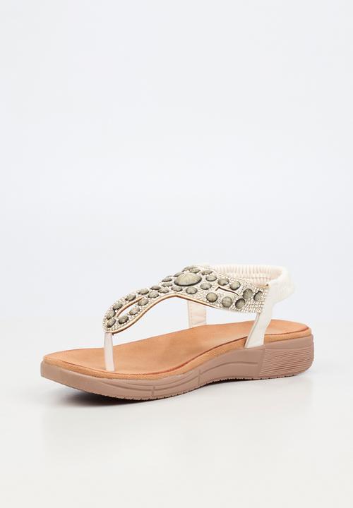 Butterfly Feet - Mylee 1 t-bar sandal - white
