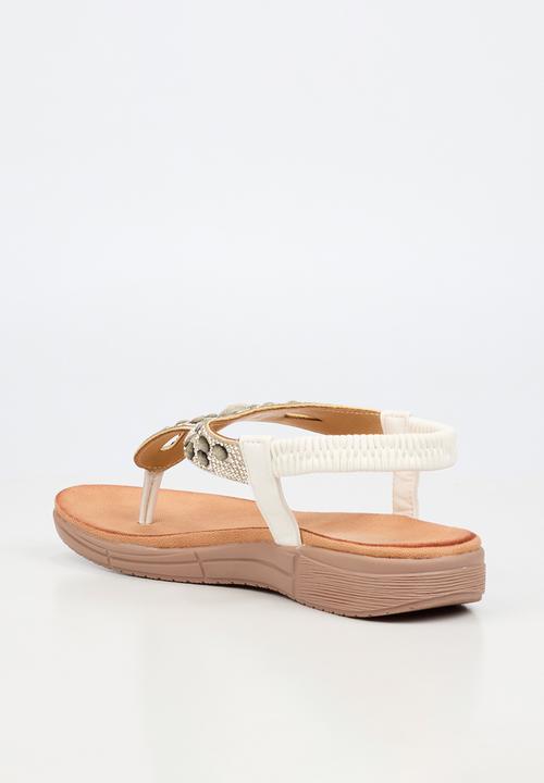 Butterfly Feet - Mylee 1 t-bar sandal - white