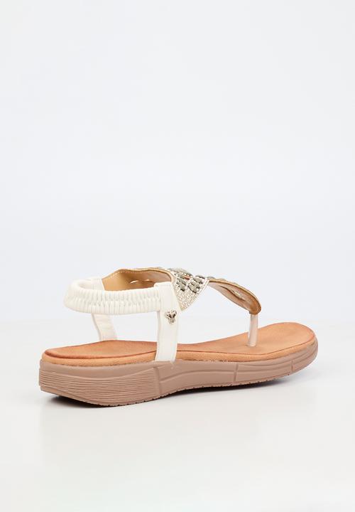 Butterfly Feet - Mylee 1 t-bar sandal - white