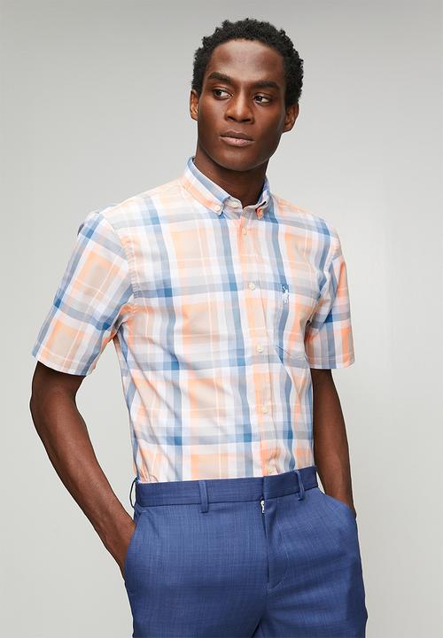 POLO - MENS SS CHECK SHIRT - Multi