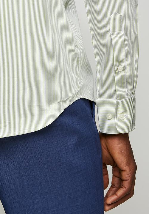 POLO - MENS LS YD STRIPE  SHIRT - Green