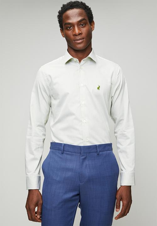 POLO - MENS LS YD STRIPE  SHIRT - Green
