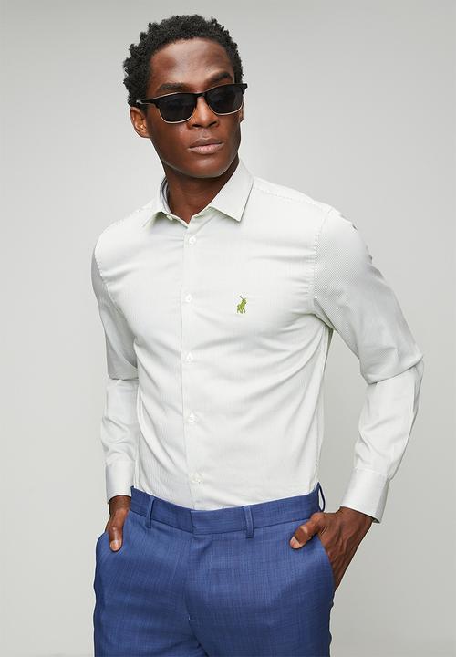 POLO - MENS LS YD STRIPE  SHIRT - Green