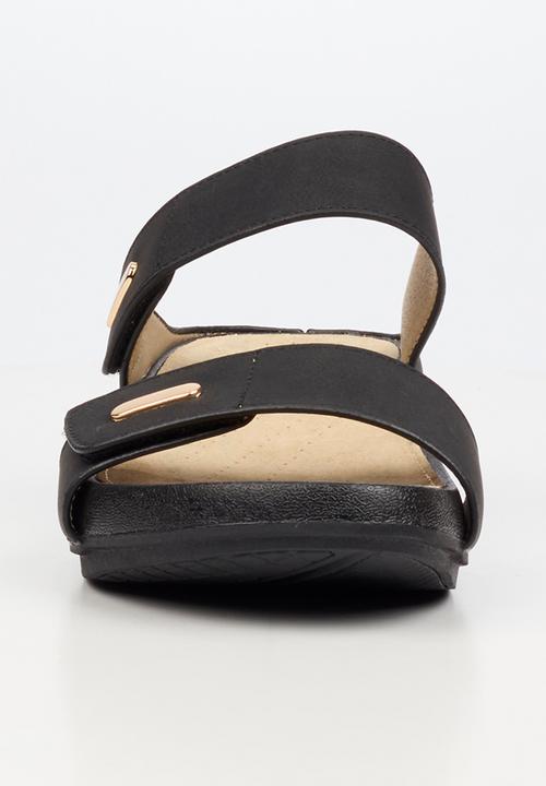 Butterfly Feet - Wander 2 velcro strap sandal - black