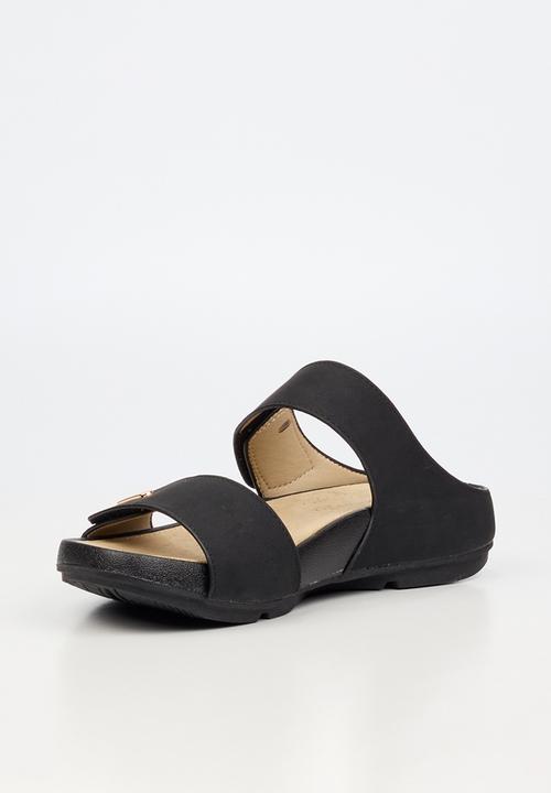 Butterfly Feet - Wander 2 velcro strap sandal - black