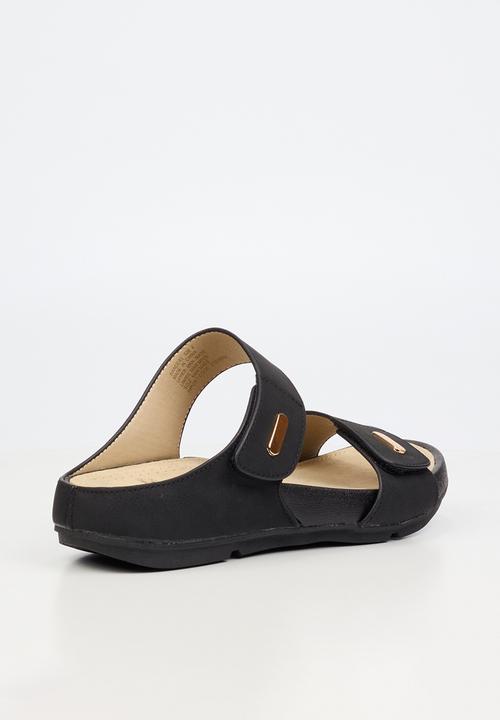 Butterfly Feet - Wander 2 velcro strap sandal - black