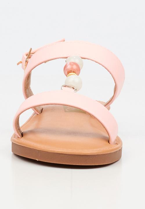 Little Miss Black - Heavenly 2 Beaded Sandal - Pink