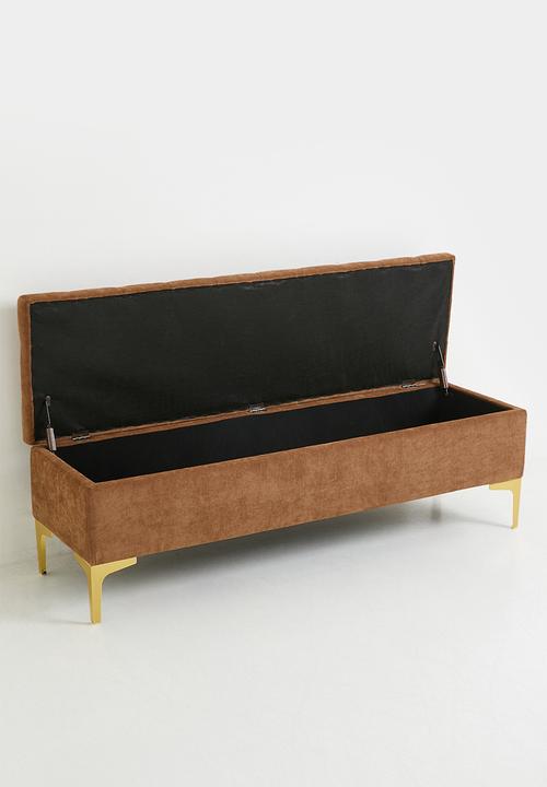 Sixth Floor - Benji Storage Ottoman - Ochre