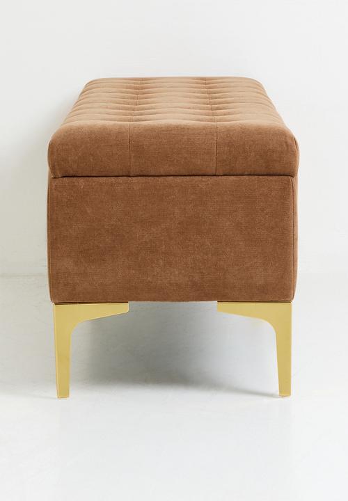 Sixth Floor - Benji Storage Ottoman - Ochre