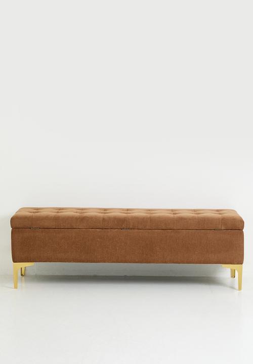 Sixth Floor - Benji Storage Ottoman - Ochre