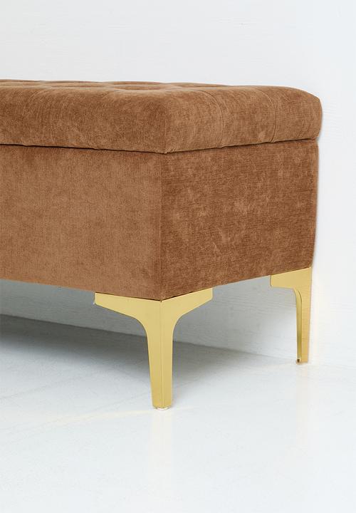 Sixth Floor - Benji Storage Ottoman - Ochre