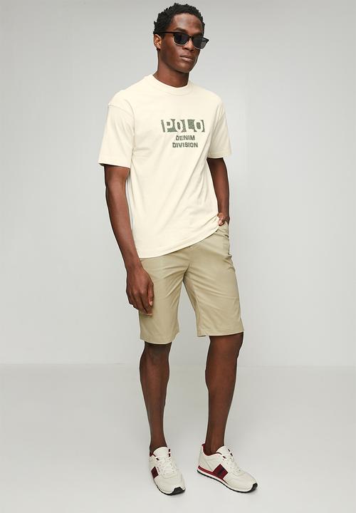POLO - Mens pjc sketch logo graphic tee - white