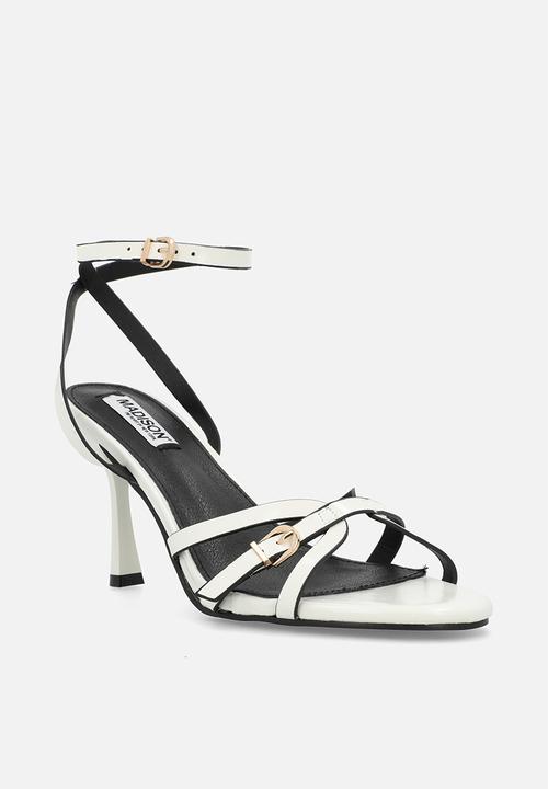 Madison® - Faith open toe ankle strap - white