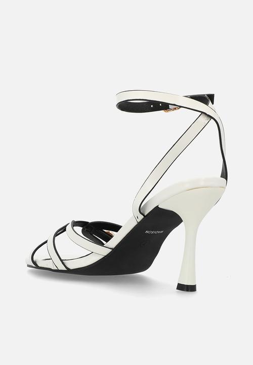 Madison® - Faith open toe ankle strap - white