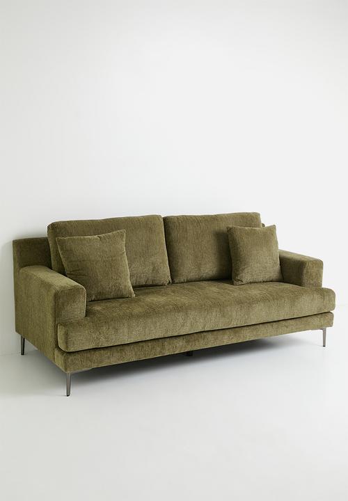 Sixth Floor - Aurora 3 Seater Sofa - Olive