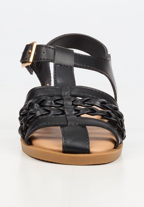 Flutterby - Lillie 3 girls sandal - black
