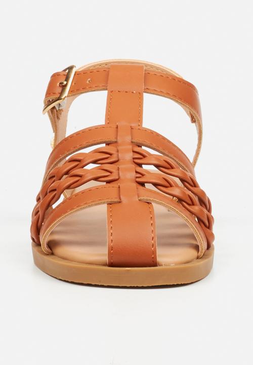 Flutterby - Lillie 3 girls sandal - tan