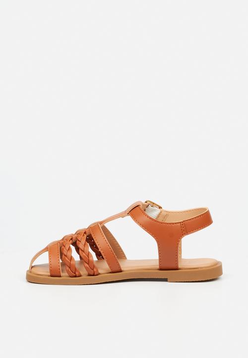 Flutterby - Lillie 3 girls sandal - tan