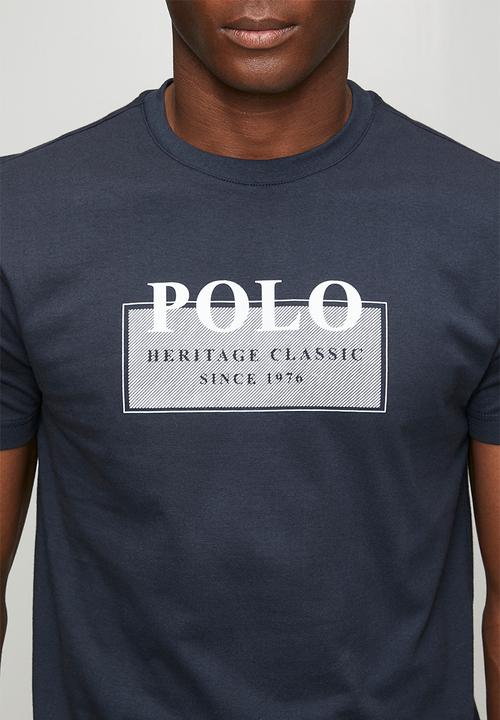 POLO - Mens hd twill and logo short sleeve  T-shirt - navy