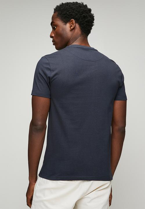 POLO - Mens hd twill and logo short sleeve  T-shirt - navy