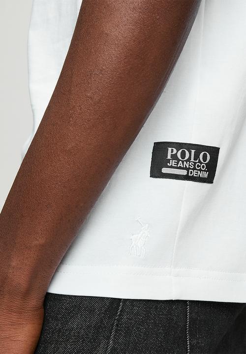 POLO - Mens pjc herringbone tape tee - white