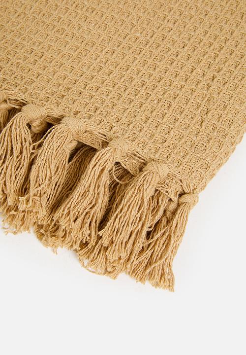 Sixth Floor - Waffle Cotton Throw - Natural