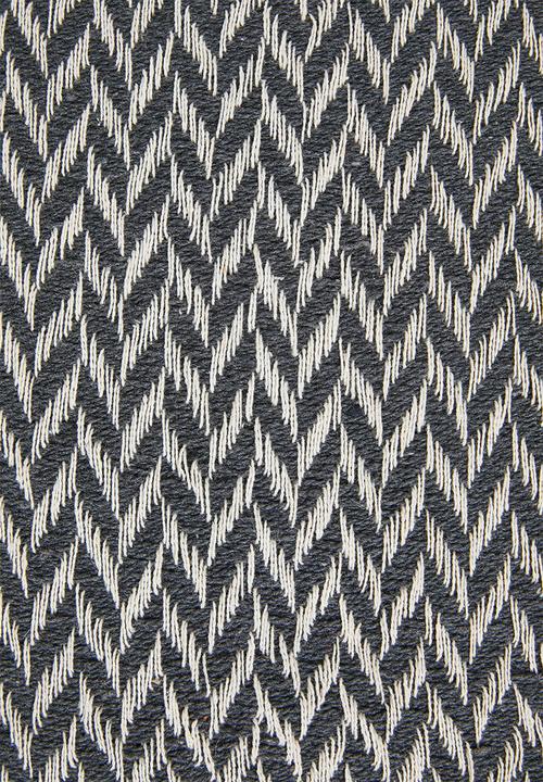 Sixth Floor - Herringbone Cotton Throw - Charcoal