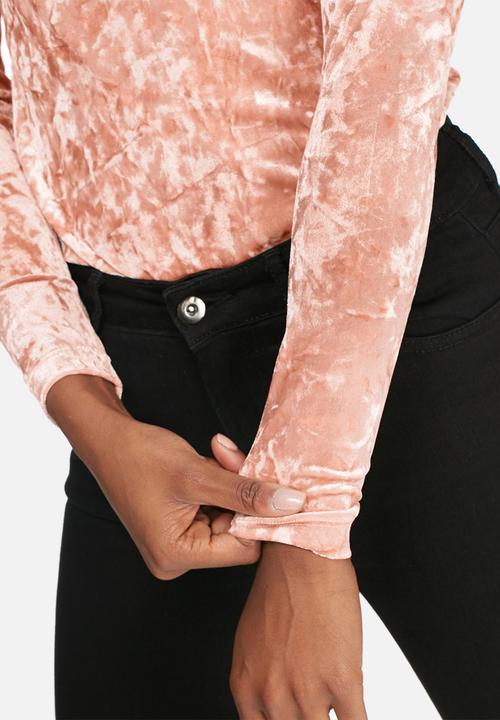 dailyfriday - Crushed velvet l/s choker top