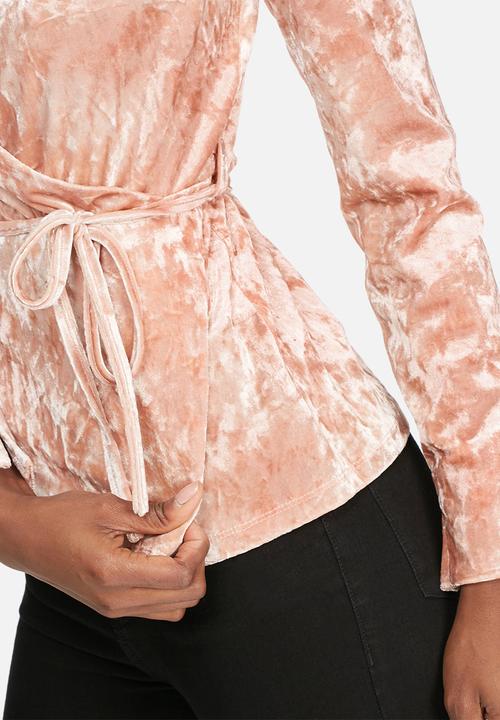 dailyfriday - Velvet wrap blouse