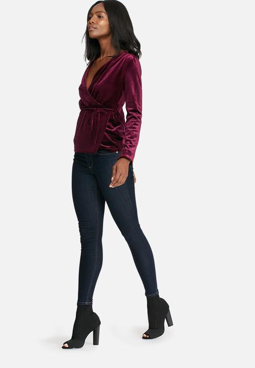 dailyfriday - Velvet wrap blouse