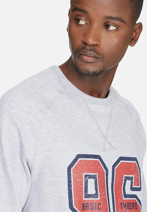 basicthread - Graphic pullover crew sweat
