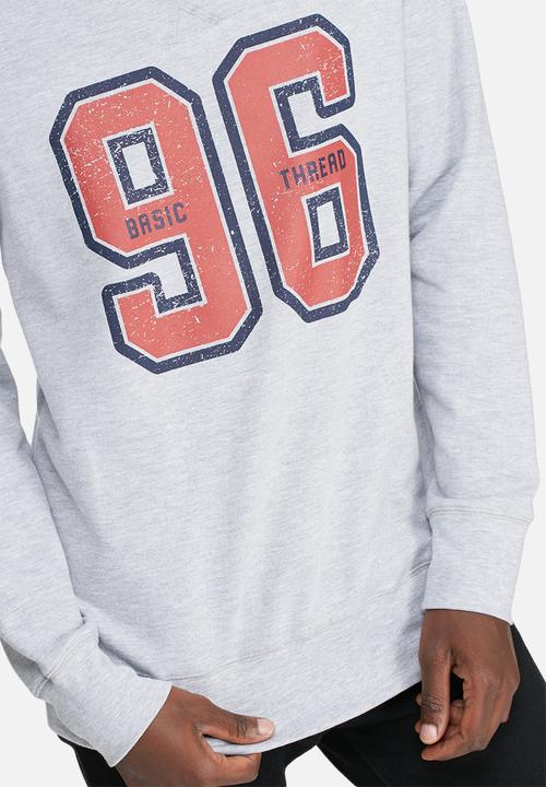 basicthread - Graphic pullover crew sweat