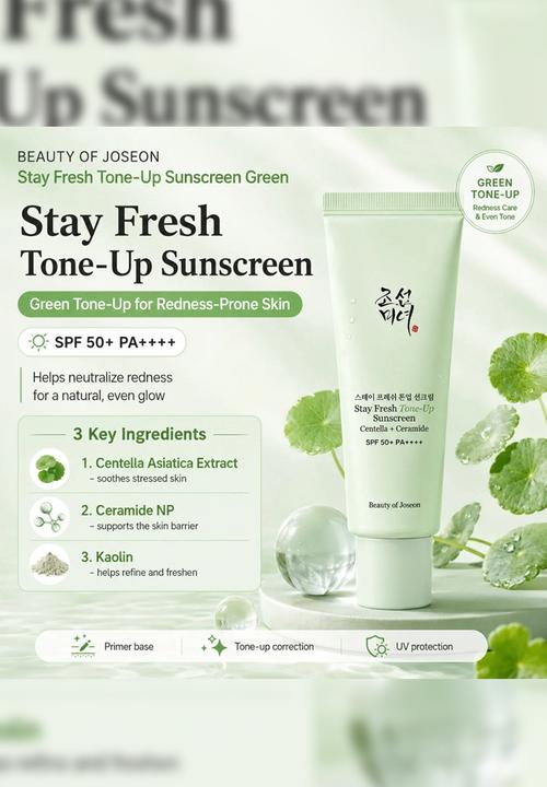 Beauty of Joseon - Stay Fresh Tone-Up Sunscreen#Green - 50ml