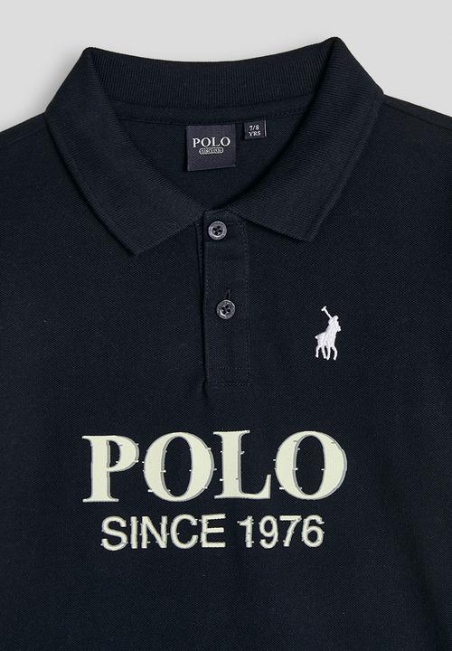 POLO - Boys Ayden Printed Ss Golfer - Navy