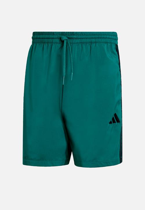 adidas Performance -  Essentials 3-Stripes Chelsea Shorts - Collegiate Green / Black